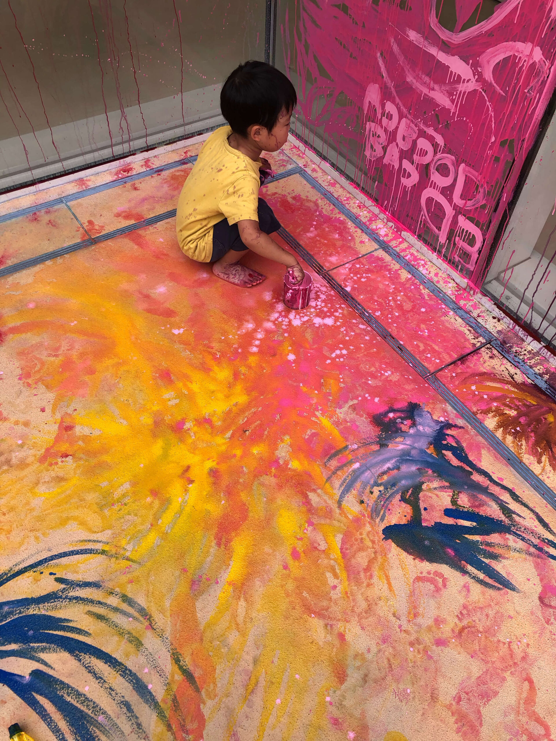 【イベント報告】絵の具と水で思いきり遊ぼう＠横浜あざみ野（ぐるぐるキングダム）